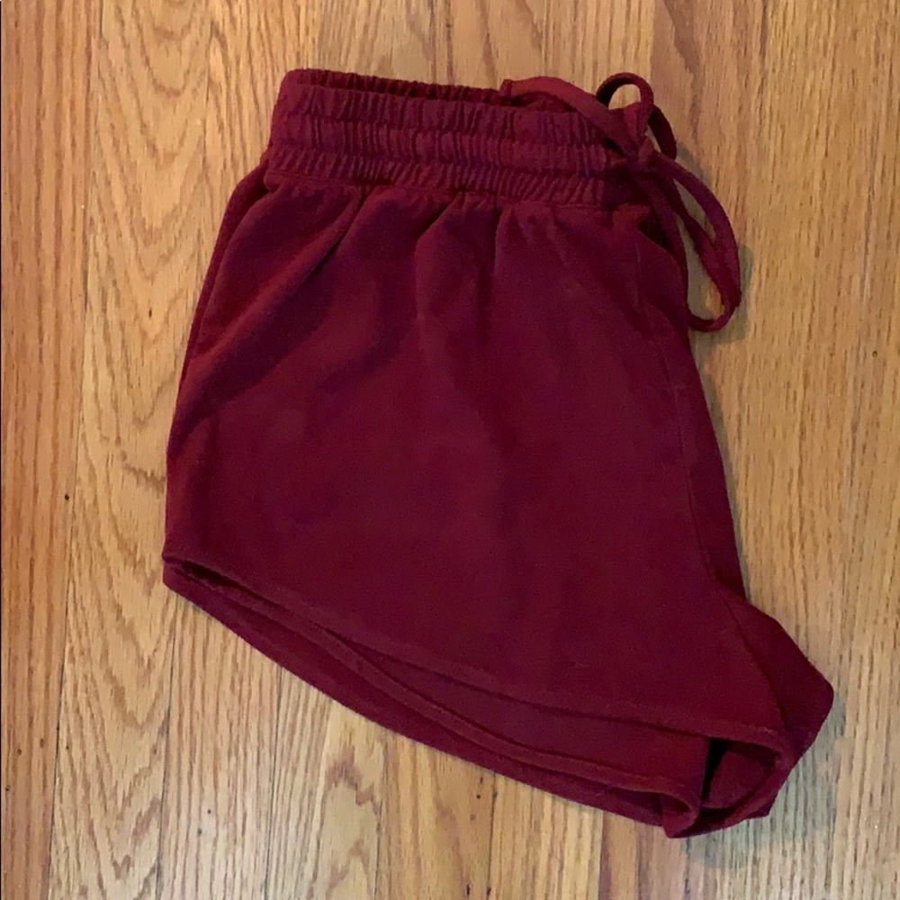 Forever 21 Faux Suede Red Dolphin Shorts